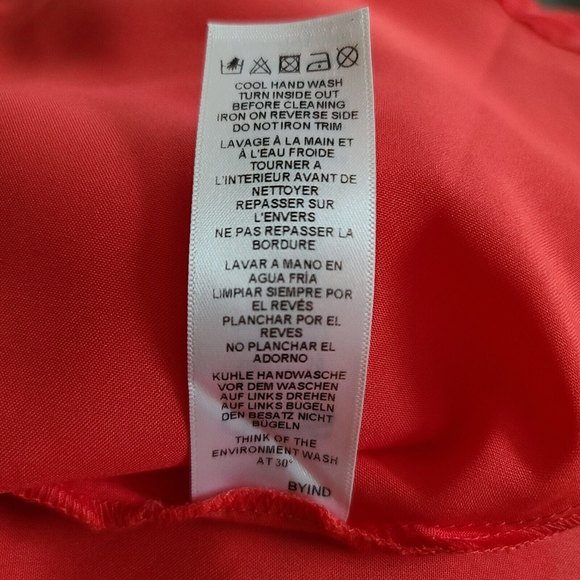 ASOS Sequined Halter Skater Dress Sz 10 Red Sleeveless Chiffon Fit Flare EUC - Picture 10 of 10